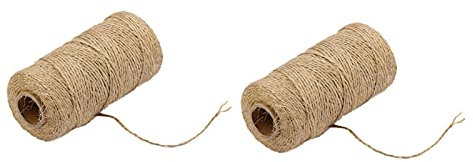 RH-HPC 2 stücke 100mx1.5mm Natürliche Hanf Seil Leinenschnur Twisted Sackleinen Jute Twine Hanf Seil Geschenk Verpackung Saiten DIY Handwerk Dekor