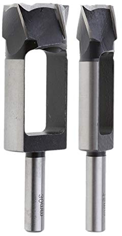 Perfeclan Premium Zapfenbohrer Zapfenschneider Forstnerbohrer Scheibenschneider für Bohrmaschine Drehmaschine | Plug Cutter Bohrer | 1/2 Zoll Schaft, 8mm-40mm Bohrlochdurchmesser (15mm+30mm)