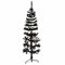 vidaXL Künstlicher Halb Weihnachtsbaum mit Ständer Schlank Christbaum Tannenbaum Dekobaum Kunstbaum Weihnachten Dekoration Weihnachtsdeko Schwarz 150cm