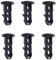 SagaSave 6X Wheelie Bin Lid Hinge Pins Black Plastic Fit for 240L Household and Commercial Wheelie Trash Bins