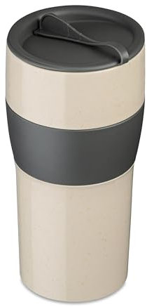 Koziol Thermobecher Aroma To Go XL, mug isotherme, Nature Ash Grey, 700 ml