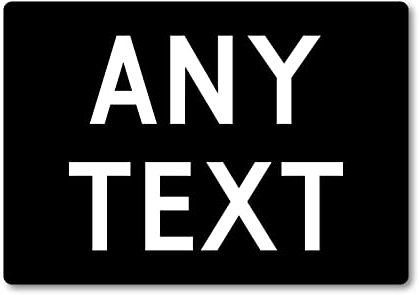 Personalised Any Text METAL Custom Sign Plaque. Indoors or Outdoors. 10 Colours, Various Sizes. Home Bar Man Cave Workshop Bedroom Address (A3 (405mm x 283mm), Black)