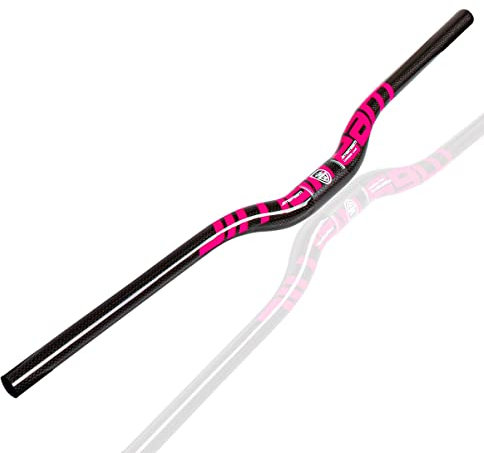 ZCXBHD MTB Carbon Lenker 31,8mm Mountainbike Fahrrad Lenker 580/600/620/640/660/680/700/720/740/760mm Extra Langer Riser Lenker (Color : Pink, Size : 580mm)