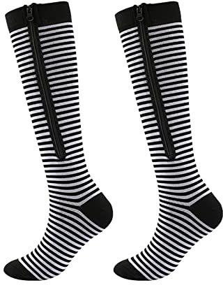 Fulidngzg Stützstrümpfe Herren Damen, Bunt Thrombosestrümpfe Dicke Waden Stützstrümpfe Orthopädische Laufsocken Laufen Sport Kompresionsstruempfe High Calf Kompressionssocken Kompressionsstrumpfhose