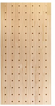 Organisateur Mural en Bois pour Panneaux perforés, Panneau perforé en Bois, Panneau perforé d'affichage pour Bureau, Cuisine Bien rangée, Facile à Installer (Color : Natural, Size