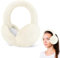 LANSKYLAN Winter Ohrenwärmer Ohrenschützer Weiß Ohrenmuscheln Faltbare Earmuffs Plüsch Abnehmbar Ear Warmers Women Ohrwärmer Erwachsene Winter Ear Muffs Outdoor Kälteschutz Winterzubehör für Damen