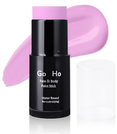 Go Ho Water Based Pastel Pink Face Paint Stick Washable (1.06 Oz),Non-toxic Cream Body Paint,Full-coverage Face Body Paint Makeup Stick for Theater Halloween SFX Cosplay