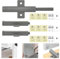 ADERTOS 3 Pack Push to Open Door Catches Heavy Duty Push to Open Magnetic Door Catch Door Push Opener Latch Touch Open Door Closing for Kitchen Cupboards Closet Wardrobe Closure, 45 N Spring Release