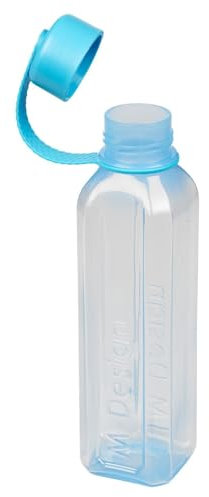 URBNLIVING Reusable Water Drinking Sports Bottle Container Flask with Leakproof Lid (Blue with Blue Lid, 800ml)