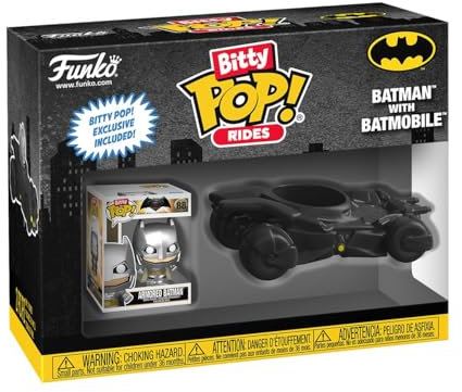 Funko Batman Batman mit Batmobil - (Bitty Pop! Ride) Vinyl Figur Unisex Pop! Standard