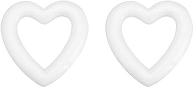Zerodeko 24 Stück DIY-Herz Aus Schaumstoff Herz-Ornament Handform Styropor-Schaum-Kranz Roségold Tischdekoration Schaumstoff-Herz-Kranz Herz-Schaum-Reath Hochzeits-Dekor