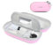 Luxtude Contact Lens Case, 2 in 1 Cute Contact Lens and Glasses Case, Built-in Mirror & Tweezers & Contact Lens Solution Bottle, Double Layer Hard Carrying Case for Well Protection,Pink