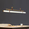 LED Pendelleuchte Esstisch Dimmbar, Hängeleuchte mit Fernbedienung Esszimmer Wohnzimmerlampe Hängend Lampe Modern Linear Ring Design Hängelampe Höhenverstellbar für Küche Büro Bar (Gold, L150cm)
