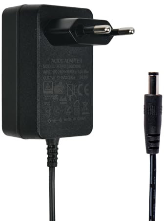 12V 2A DC Netzteil, 24W Netzadapter, 5,5mm x 2,5mm Steckernetzteil Netzadapter für Überwachungskamera, Kamera, LED Streifen, TV-Box. Recorder (1,5Meter)