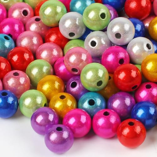 202 Stück 8mm Wunderperlen Reflektierende Perlen 3D-Illusion, Acrylperlen für die Schmuckherstellung, Hübsch Unter Lichtt 3-D-Illusions-Wunderperlen