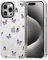 MOSNOVO Cover per iPhone 15 Pro Max Max - Custodia Trasparente Sottile Antiurto in TPU+PC per Telefono [Protezione Caduta da 6,6 Piedi/Anti-Peel] - Farfalla Lilla