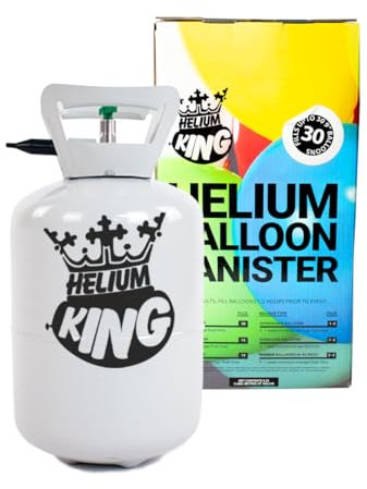 Disposable Helium Gas Canister - Fills 30 x 9 Inch Latex Balloons or 14 Foil Balloons - Helium Balloon Gas Cylinder UK Filled