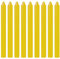 Tezraftaar® 25 x Tapered Dinner Candles 190mm Yellow Unscented Paraffin Wax Long Burning Candle for Restaurants Dining Christmas Parties