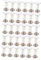 Colcolo 30x Federsockel Spirale Wackelpuppe Basteln Geschenke Doppelseitig Schüttelpuppe Federsockel Feder Basteln zum Basteln Shop Ton, Weiß Silber
