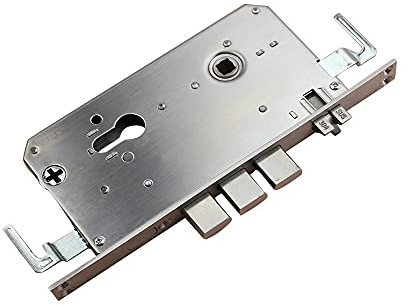 LSHIJI Serrure EncastréE Acier Inoxydable sécurité Porte en Bois Chambre intérieur 3 Points mortaise manilles Porte coulissante Cadre Serrure Corps Serrure A Encastrer