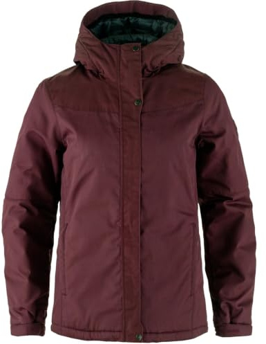 Fjällräven Stina Padded Freizeitjacke Winterjacke Damen beige beige | Wasserabweisendes G-1000® Gewebe mit PrimaLoft® Kunstfaserwattierung. Feste Kapuze. 2 Reißverschlusstaschen.