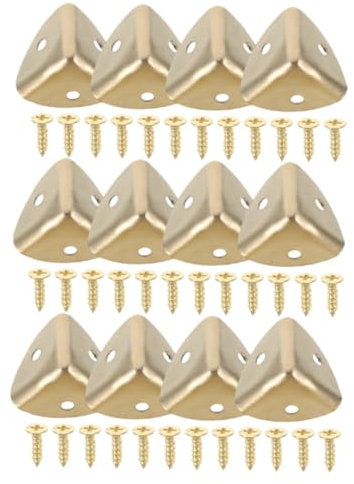 Uonlytech 12stücke Eckenschutz Für Metallboxen Kantenschutz Für Kistenkanten Edelstahl-eckenschutz Box-eckenschutz Möbelecken-Schutz Mit Schrauben Enthalten