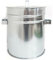 CONTENITORE SECCHIO SMORZA CARBONE SPEGNI BRACE IN FERRO Ø 25X32 h CENERE