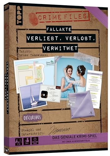 Crime Files – Fallakte: Verliebt, verlobt, verwitwet. Ermitteln und Rätseln – mit realistischen Beweismitteln, ab 14 Jahren | 1–4 Personen | 120–180 Minuten