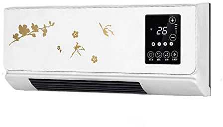SaryEdge Space Heater 2000W Wall Mounted Air Cooler Conditioner Heater Fan Heating Cooling Room Bathroom Waterproof Remote Timing Air Conditioning Fan Electric H(Gray-2000W