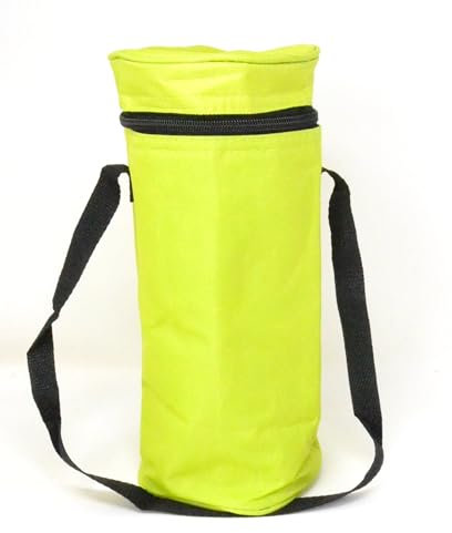 Bolsa Térmica Portátil, 3L, Verde, con Correa para Playa y Camping, Botella. Nevera