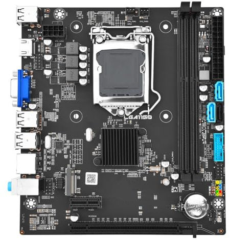 Vocdikficy Scheda Madre H81M-A LGA-1150 CPU 2XDDR3 RAM Supporto VGA Compatibile per PC Desktop