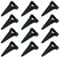 12PCS Finger Stitch Braid Tools - Hair Braiding Nail Rings - Claw Rings for Hair Sectioning - Party and Cosplay Accessories - Black
