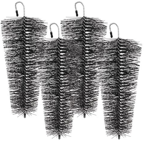 XPOtool Set 4x Brosse protège-gouttière tuyaux de descente, Ø 8-12 x 25 cm, Hérisson conique contre feuillages et martres, Toit Pare-feuilles Hérisson de gouttière Protection Toiture