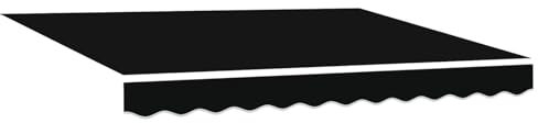vidaXL Einziehbare Markise Schwarz 300 x 250 cm Stoff, Balkonbeschattungen, modernes rechteckiges Markisen-Zelt, UV-resistent, für Garten, Terrasse oder draußen