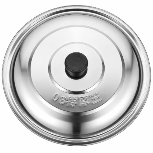 POPETPOP Edelstahl Topfdeckel 39cm Rund Multifunktionaler Haushalts Deckel für Töpfe und Pfannen Hitzebeständig und Spritzschutz Abwaschbar und Platzsparend