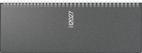 rido/idé 7036133907 Querterminbuch Mod. septant 2027 305×105 mm, Kunststoff, grau