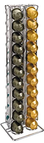 IBILI - Dispensador de capsulas de café Nespresso, 44 cápsulas, Acero Cromado
