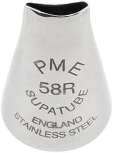 PME - Supatube - Douille Grand Pétale en Acier Inoxydable Sans Soudure Pour Droitiers n° 58R, Argenté.