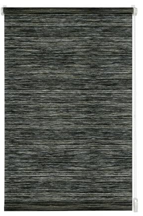 Gardinia Rollo zum Klemmen oder Kleben, Tageslicht-Rollo, Blickdicht, Alle Montage-Teile inklusive, EASYFIX Rollo Natur, Schwarz/Weiß, 120 x 150 cm (BxH)
