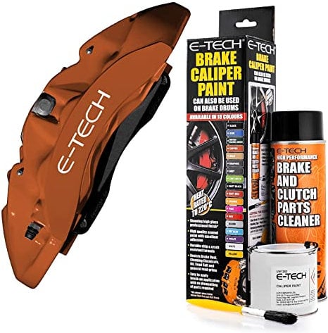 E-TECH Copper Brake Caliper/Drum Paint - EBCP-C - Complete Kit Inc Paint/Cleaner & Brush