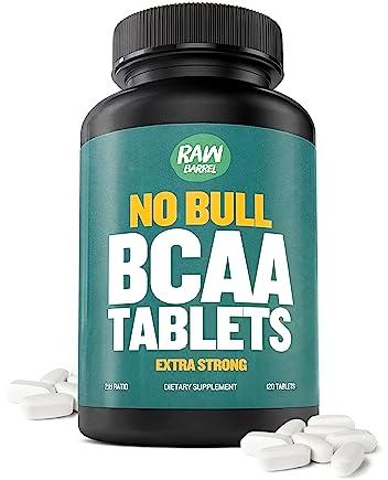 BCAA Tablets, No Bull Vegan Amino Acids Supplement, 120 High-Strength Pills