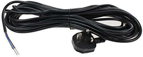 Qualtex Universal 12m Electric Black Flex Cable Lead 1mm 2 Core 13Amp
