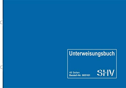 Unterweisungsheft für den betrieblichen Unfallschutz, Unterweisungsbuch zur Arbeitsschutzbelehrung, Nachweis, DIN A5 48 Seiten, mit Ringösenbindung zum Abheften (1 Stück)