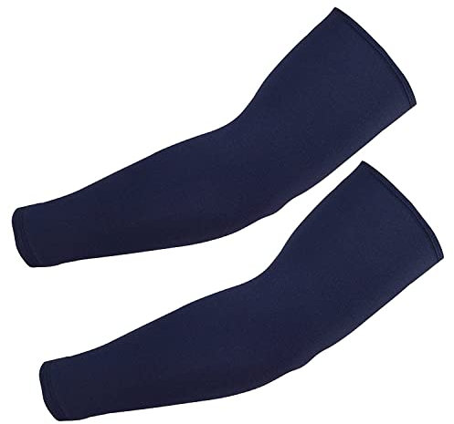 Beauty7-2 Stücke Vollarm Tätowierung Abdeckung unisex Armbedeckung Armstulpe Atmungsaktiv Armschutz Sportstulpe Tattoo cover up full sleeve cover up - Farbe: Royal Blau