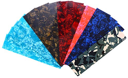 ROSENICE 15 Stücke DIY Gitarre Plektrum Punch Blätter Celluloid Pick Streifen