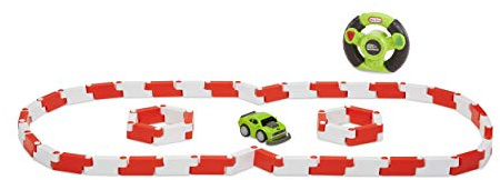 Little Tikes YouDrive Flex Tracks - Green Muscle Car - Easy Steering RC - Suitable for Ages 3 Years & Up - Includes 50 Pieces of Tracks For Endless Combinations