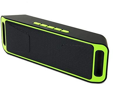 Bluetooth haut-parleur sans Fil Portable téléphone Portable Voiture Double haut-parleur Carte Audio Multifonction Bluetooth (Vert)