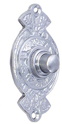 Hampern Close Brushed Chrome Decorative Bell Push