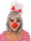 Haarreif Mini Dreispitz gestreift Damen rot/weiß