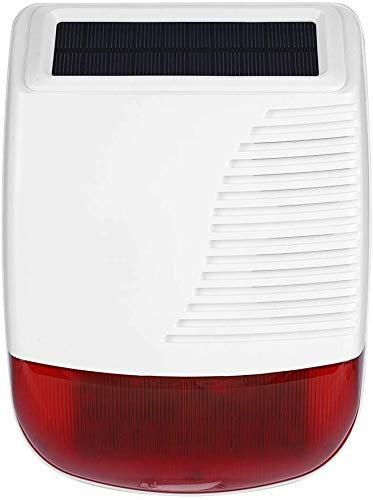 TecPeak Außensirene, kabellos, solarbetrieben, mit Alarmsystem